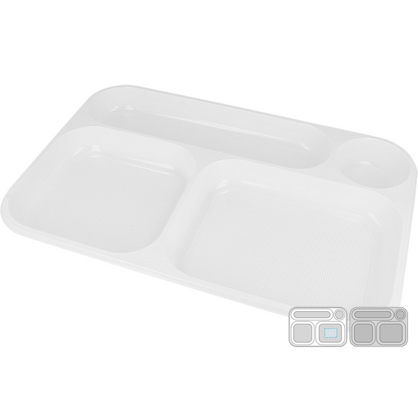 Packaging for "Take Away" - 4 Compartments White PS